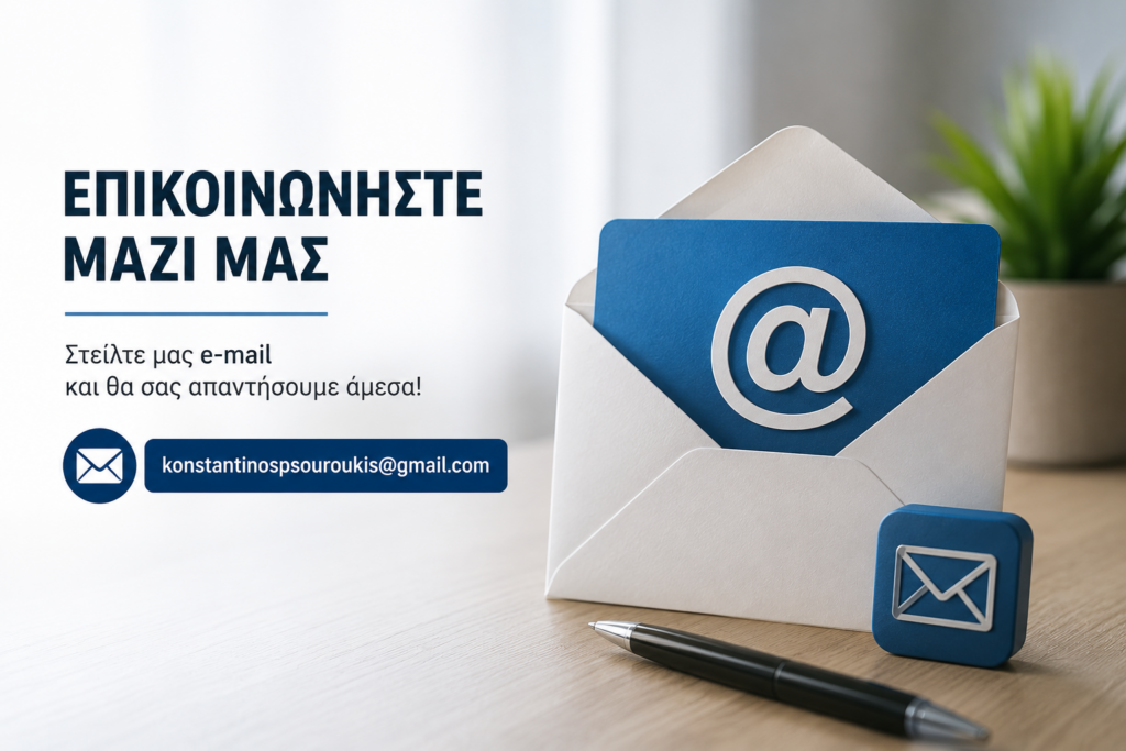Στείλτε email στο konstantinospsouroukis@gmail.com.